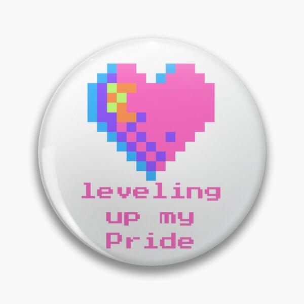 Item preview, Leveling Up My Pride Retro Pixel Gamer Sticker designed and sold by 22k Lab Studio.
