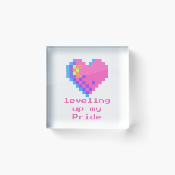 Item preview, Leveling Up My Pride Retro Pixel Gamer Sticker designed and sold by 22k Lab Studio.
