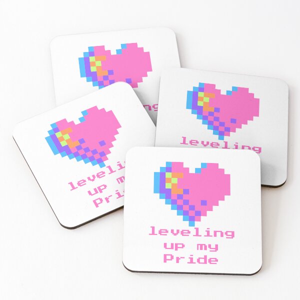 Item preview, Leveling Up My Pride Retro Pixel Gamer Sticker designed and sold by 22k Lab Studio.
