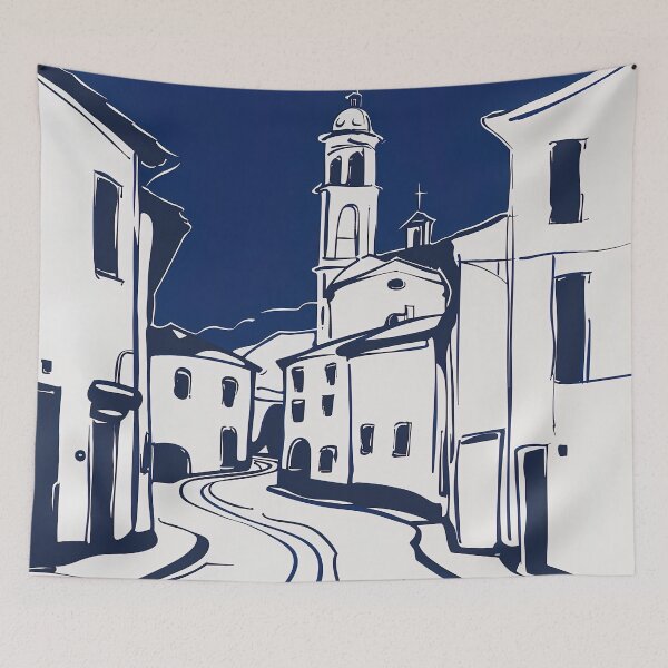 Item preview, Brescia, Italy - Blue Abstract Art designed and sold by shadow-bloom.