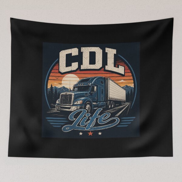 Item preview, CDL Life Semi Truck Driver Lifestyle Badge designed and sold by kakmi-art.