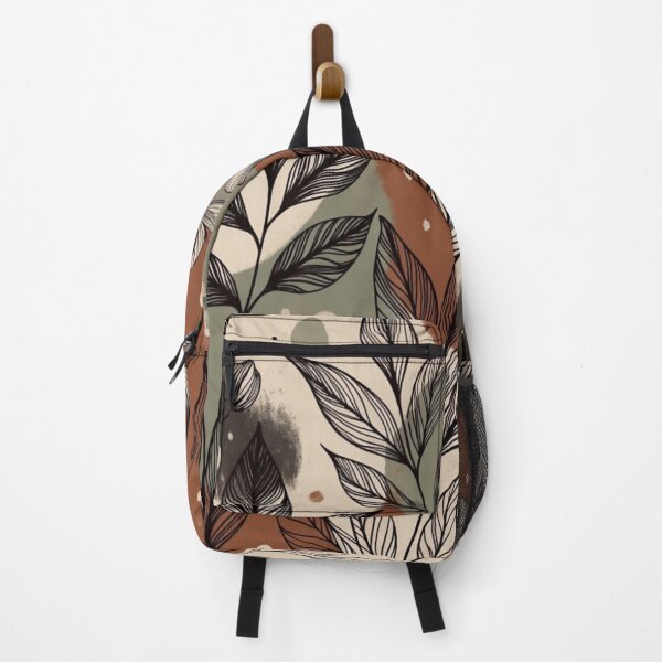 Item preview, Abstract Botanical Leaves Pattern | Boho Nature Illustration in Earth Tones designed and sold by GalleryPeak.