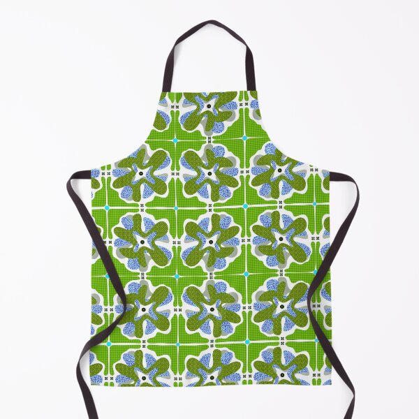 Item preview, Retro Green Patterned Organic Geometric Design designed and sold by Clara Fruggeri.