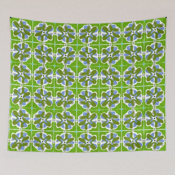 Item preview, Retro Green Patterned Organic Geometric Design designed and sold by Clara Fruggeri.