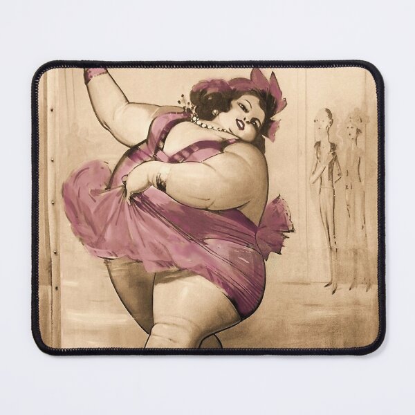 Item preview, Circus Fat Lady Vintage Dancing BBW Ballerina designed and sold by Glimmersmith.
