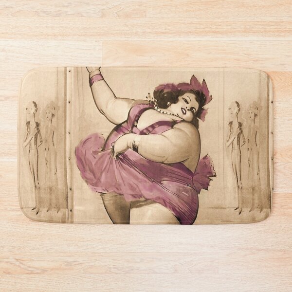 Item preview, Circus Fat Lady Vintage Dancing BBW Ballerina designed and sold by Glimmersmith.