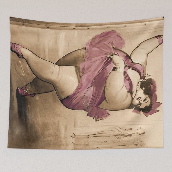 Item preview, Circus Fat Lady Vintage Dancing BBW Ballerina designed and sold by Glimmersmith.