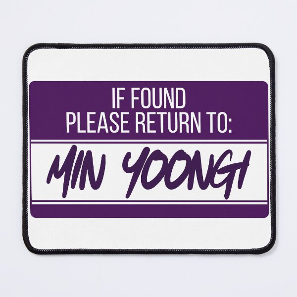 Item preview, Please Return to Min Yoongi designed and sold by HooligalienCo.