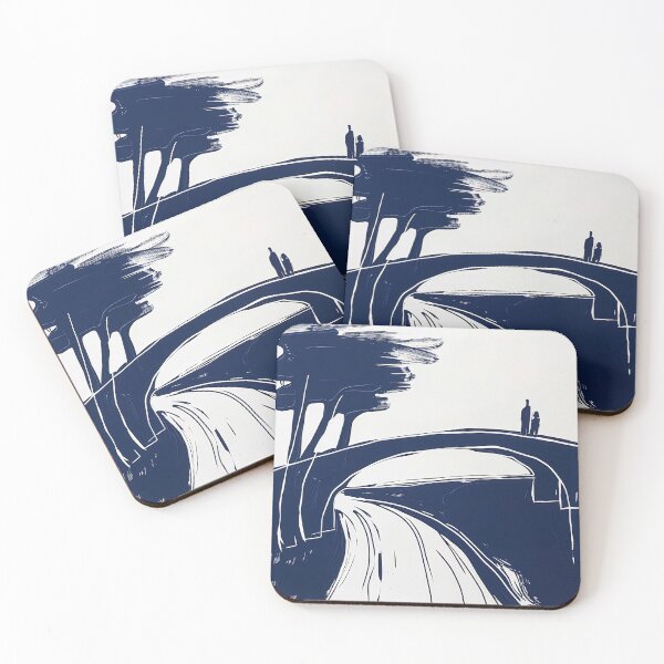 Item preview, Bridge - Blue Abstract Art designed and sold by shadow-bloom.