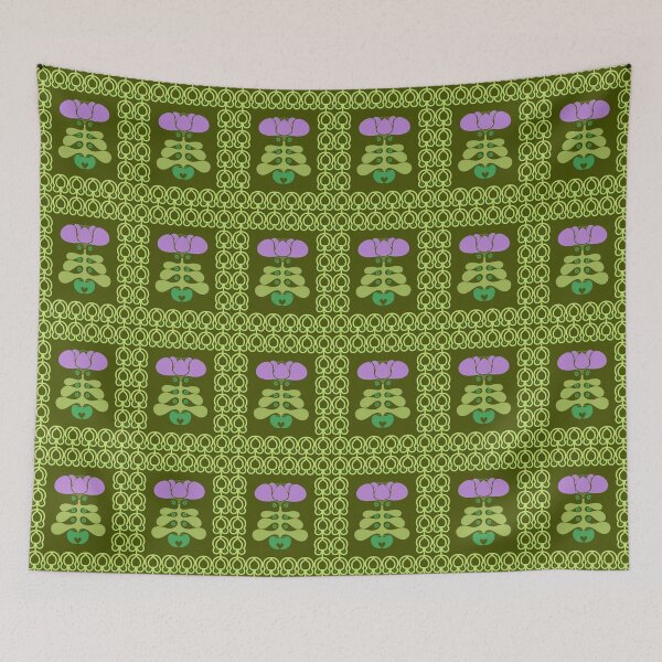 Item preview, Mid‑Century Modern Abstract Floral Vase Pattern designed and sold by Clara Fruggeri.