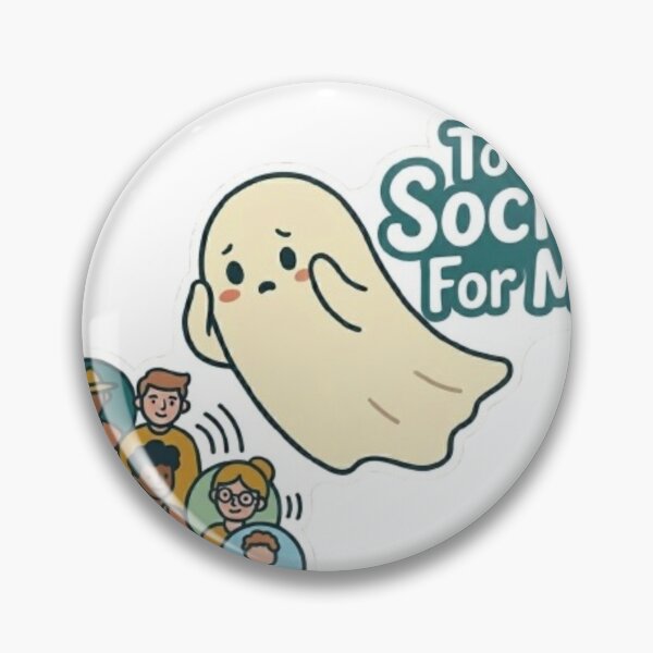 Item preview, Too Social For Me: Cute Ghost Introvert Design designed and sold by Northern Glow Art.