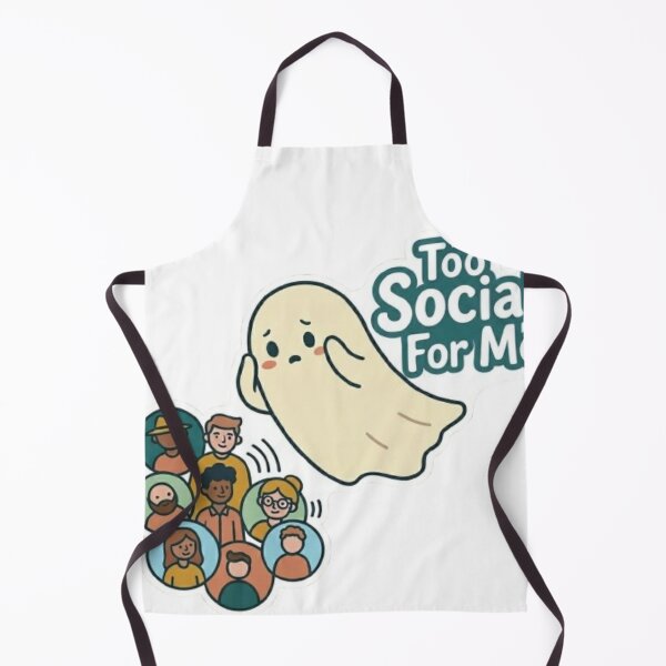 Item preview, Too Social For Me: Cute Ghost Introvert Design designed and sold by Northern Glow Art.