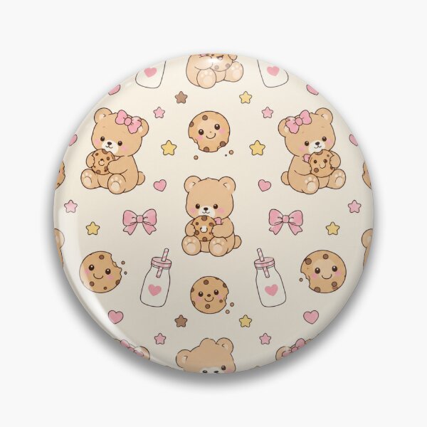 Item preview, Cute Cookie Teddy Bear Pattern Cozy Pastel Kawaii Design designed and sold by Soft Berry Studio.