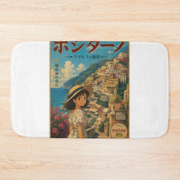 Item preview, Positano Amalfi Coast Retro Anime Travel Poster Japanese Edition designed and sold by ElartedeNoel.