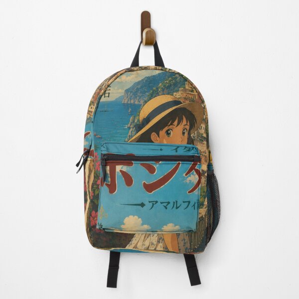 Item preview, Positano Amalfi Coast Retro Anime Travel Poster Japanese Edition designed and sold by ElartedeNoel.