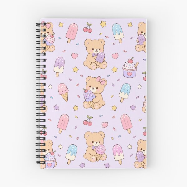 Item preview, Pastel Ice Cream Teddy Bear Pattern Cute Summer Kawaii designed and sold by Soft Berry Studio.