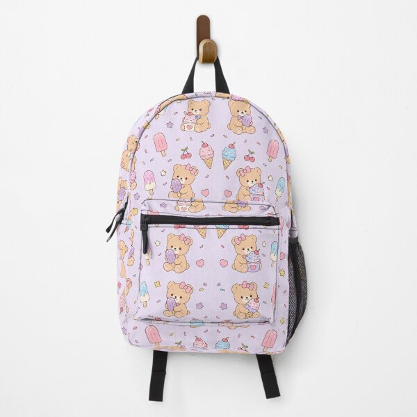 Item preview, Pastel Ice Cream Teddy Bear Pattern Cute Summer Kawaii designed and sold by Soft Berry Studio.