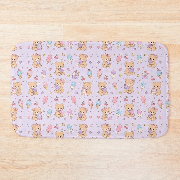 Item preview, Pastel Ice Cream Teddy Bear Pattern Cute Summer Kawaii designed and sold by Soft Berry Studio.