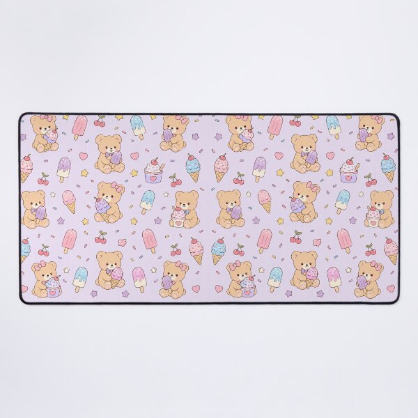 Item preview, Pastel Ice Cream Teddy Bear Pattern Cute Summer Kawaii designed and sold by Soft Berry Studio.