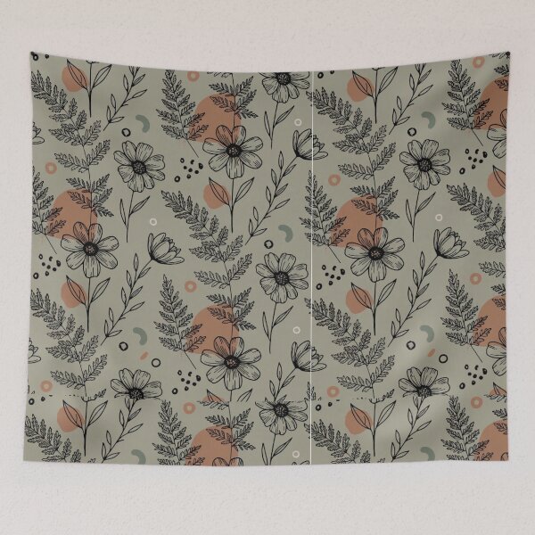 Item preview, Vintage Wildflower Meadow Pattern | Boho Botanical Floral Design designed and sold by GalleryPeak.