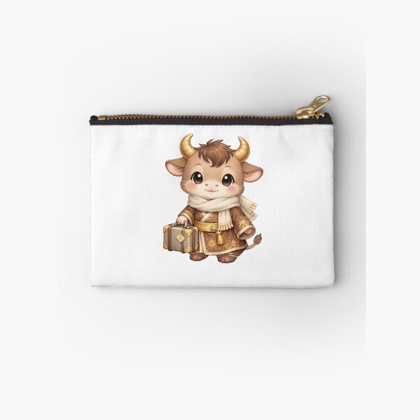 Item preview, Cute Chinese Zodiac Ox Traveler — Chibi Watercolor Lunar New Year Art designed and sold by Symbol Universe.