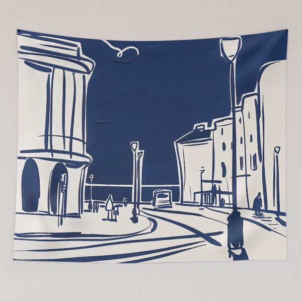 Item preview, Brighton and Hove, United Kingdom - Blue Abstract Art designed and sold by shadow-bloom.