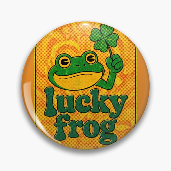 Item preview, Lucky frog with four-leaved clover designed and sold by ParadoxParadox.