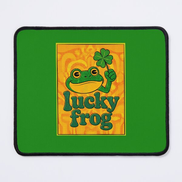Item preview, Lucky frog with four-leaved clover designed and sold by ParadoxParadox.