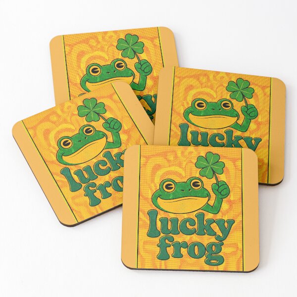 Artikelvorschau, Lucky frog with four-leaved clover entworfen und verkauft von ParadoxParadox.