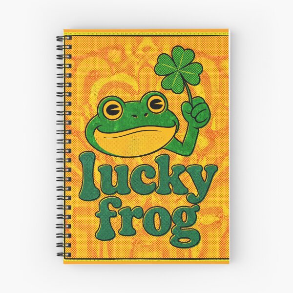 Item preview, Lucky frog with four-leaved clover designed and sold by ParadoxParadox.