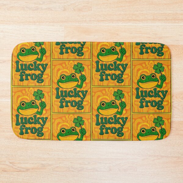 Item preview, Lucky frog with four-leaved clover designed and sold by ParadoxParadox.