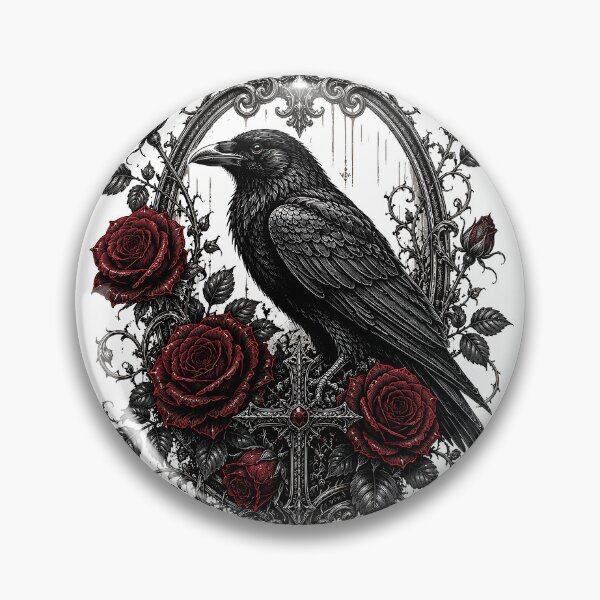 Item preview, Gothic Raven and Roses Dark Romance Art designed and sold by Estudiocria.