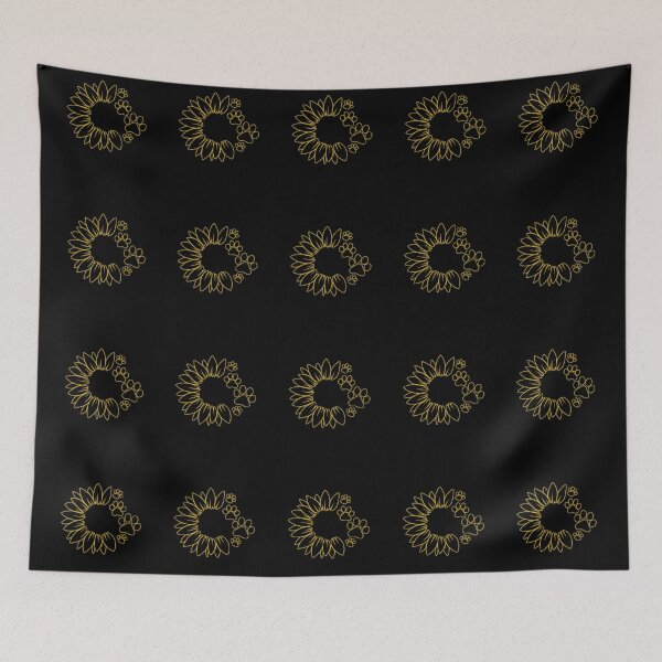Item preview, Gold Sunflower Paw Print designed and sold by Corvoria.