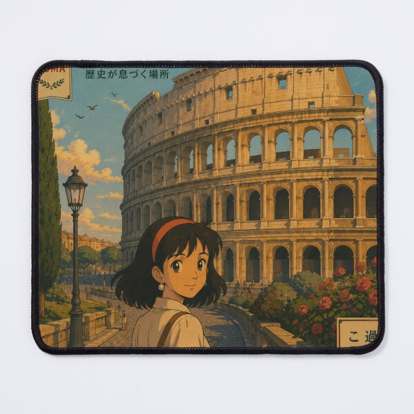 Item preview, Rome Colosseum Retro Anime Travel Poster Japanese Edition designed and sold by ElartedeNoel.
