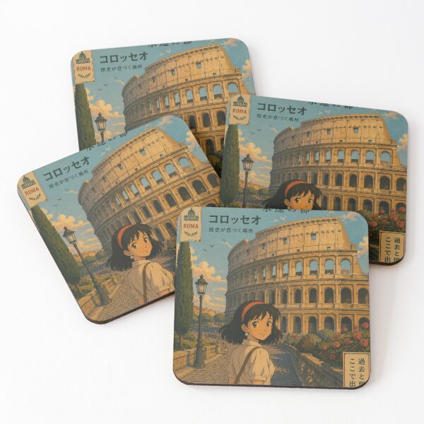 Item preview, Rome Colosseum Retro Anime Travel Poster Japanese Edition designed and sold by ElartedeNoel.