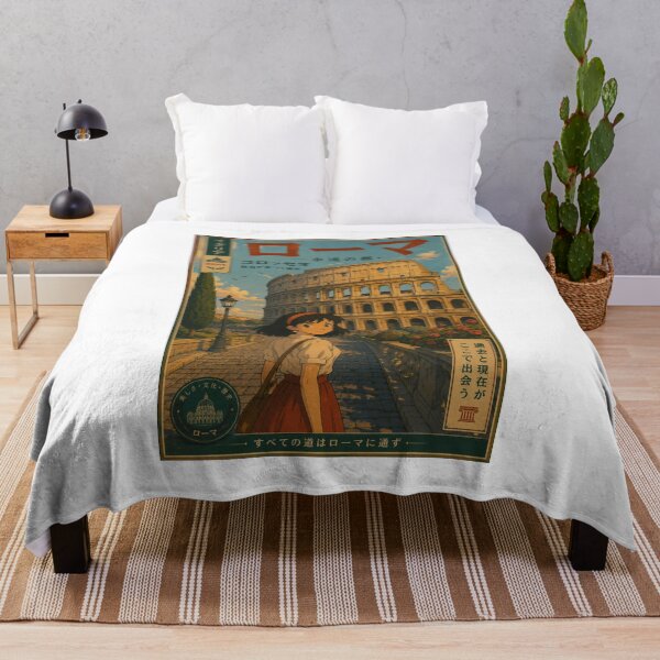 Item preview, Rome Colosseum Retro Anime Travel Poster Japanese Edition designed and sold by ElartedeNoel.