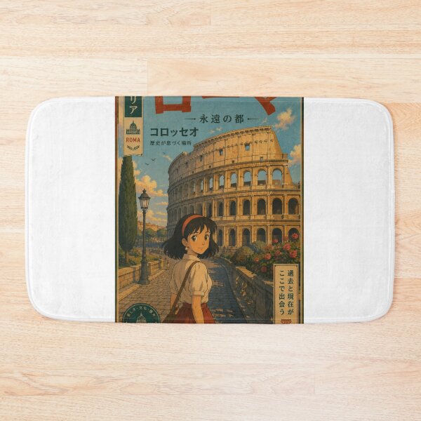 Item preview, Rome Colosseum Retro Anime Travel Poster Japanese Edition designed and sold by ElartedeNoel.