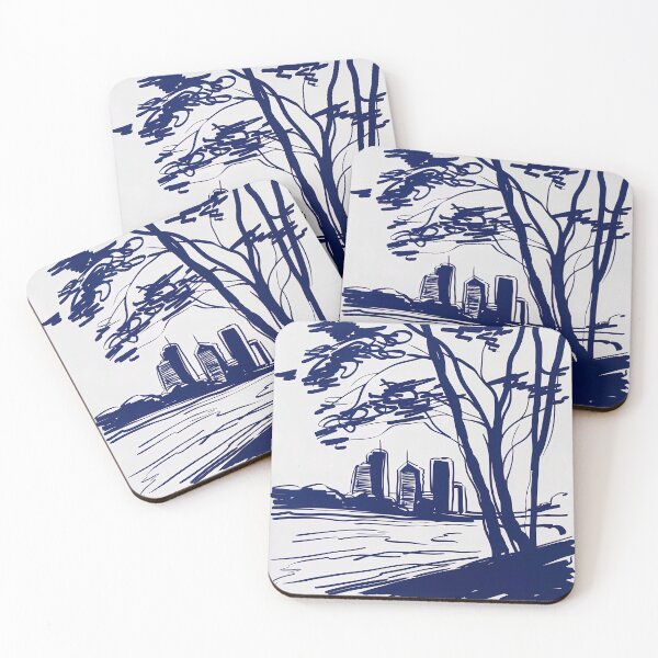 Item preview, Brisbane, Australia - Blue Abstract Art designed and sold by shadow-bloom.