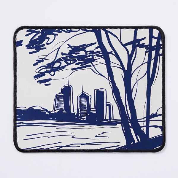 Item preview, Brisbane, Australia - Blue Abstract Art designed and sold by shadow-bloom.