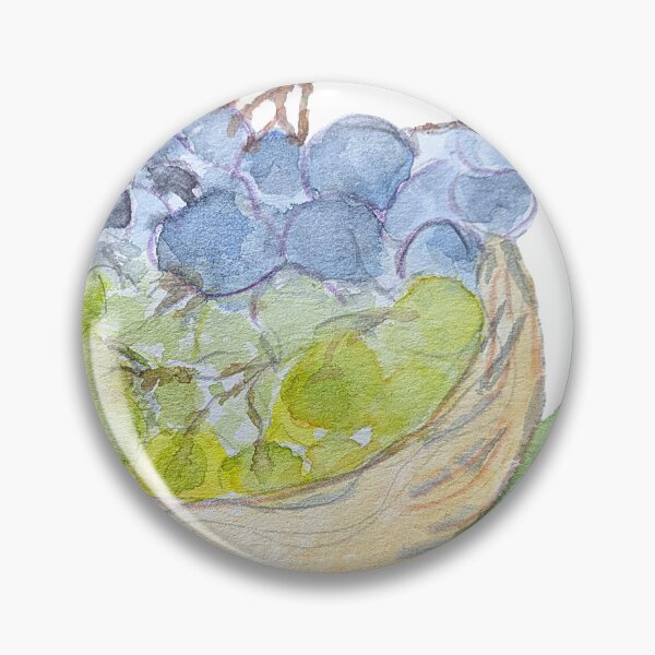 Item preview, Cluster Purple-Green Grapes Watercolor  designed and sold by Cessy Kaplan.