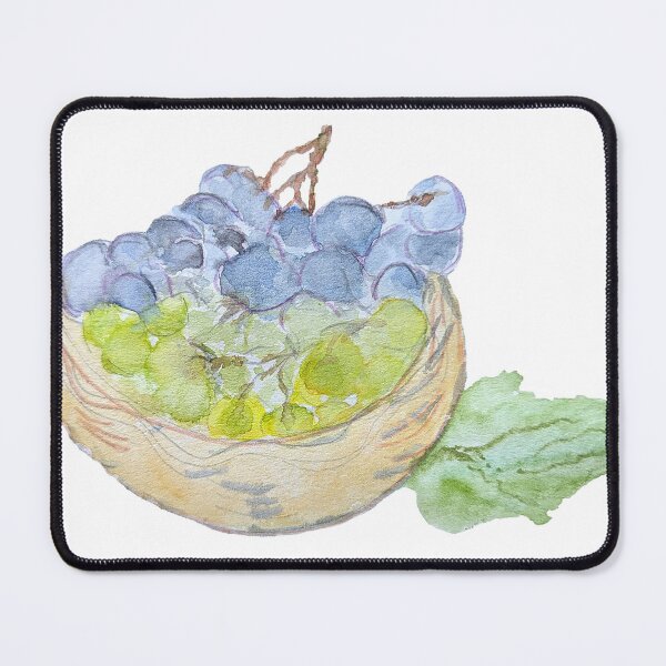 Item preview, Cluster Purple-Green Grapes Watercolor  designed and sold by Cessy Kaplan.