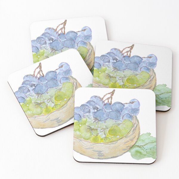 Item preview, Cluster Purple-Green Grapes Watercolor  designed and sold by Cessy Kaplan.