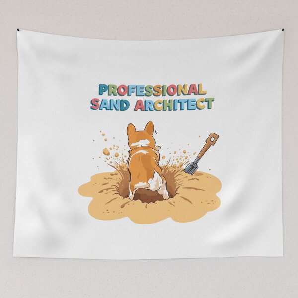 Item preview, Professional Sand Architect Funny Corgi Dog Digging Beach Summer designed and sold by AMBAYK.