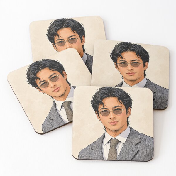 Item preview, Hudson Williams of Heated Rivalry in a suit and sunglasses (fan art) designed and sold by PopCultureAndStuff.