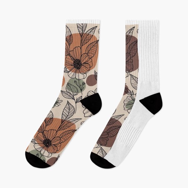 Item preview, Retro Botanical Floral Pattern | Boho Flower & Leaf Design in Earth Tones designed and sold by GalleryPeak.