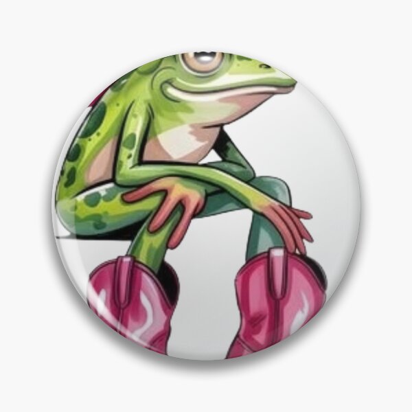 Item preview, A Frog wearing Round Hat & Girls High Heels Design Stickers ! Pardon my ribbeting runway strut! This frog didn’t come to play—she came to slay designed and sold by Ulikedigital14.