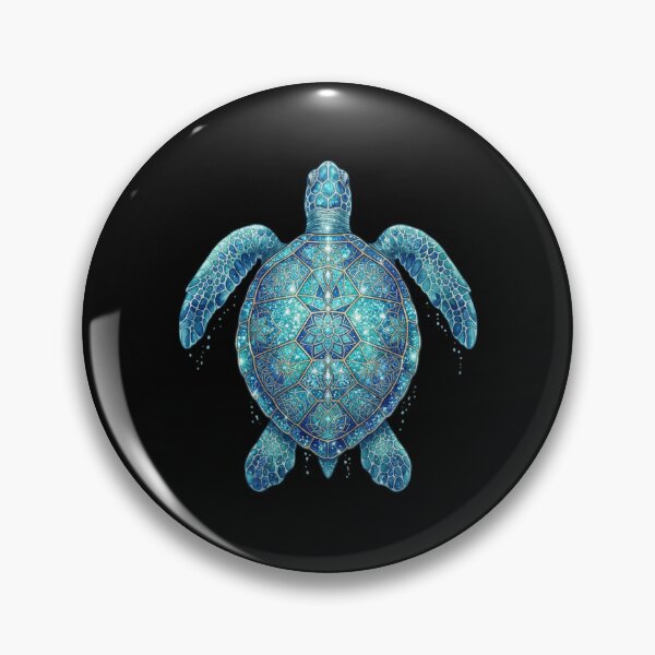 Item preview,  Glitter Blue Sea Turtle Stained Glass designed and sold by SOUFIANE1991.