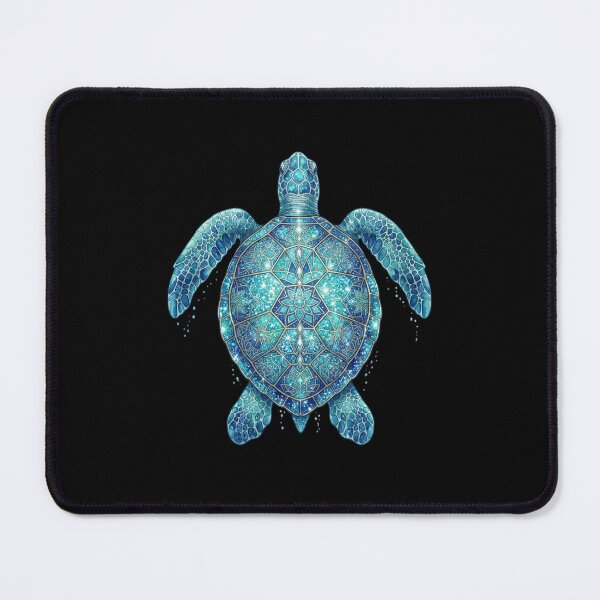 Item preview, Glitter Blue Sea Turtle Stained Glass designed and sold by SOUFIANE1991.