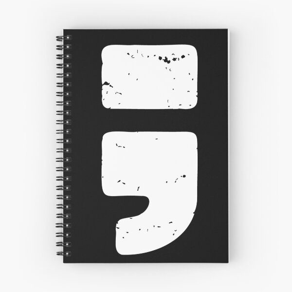 Item preview, Semicolon Distressed Black Punctuation Symbol Minimalist Graphic designed and sold by Terry Bain.