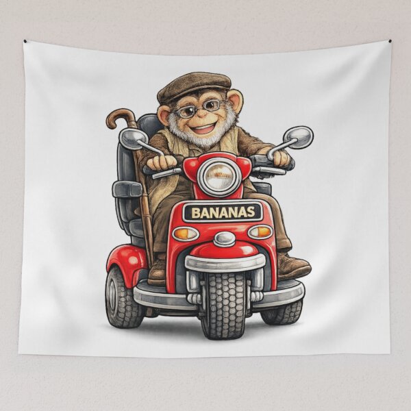 Item preview, Monkey mobility scooter bananas  designed and sold by JamesDunican.